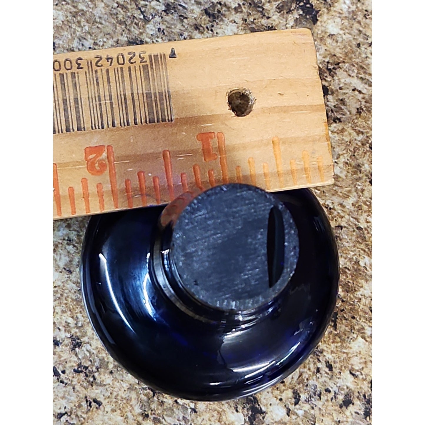 Blenko Colbalt Blue Glass Mushroom Stopper