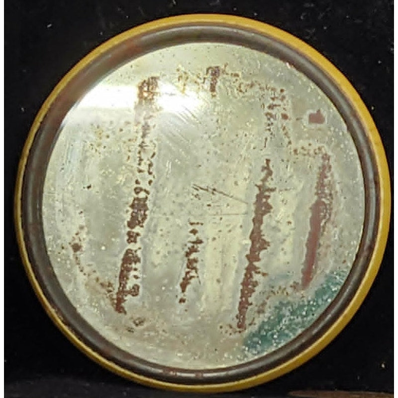 Vintage Funf und Dreissigstes Stiftungsfest 1887-1922 BV Yellow Pocket Mirror