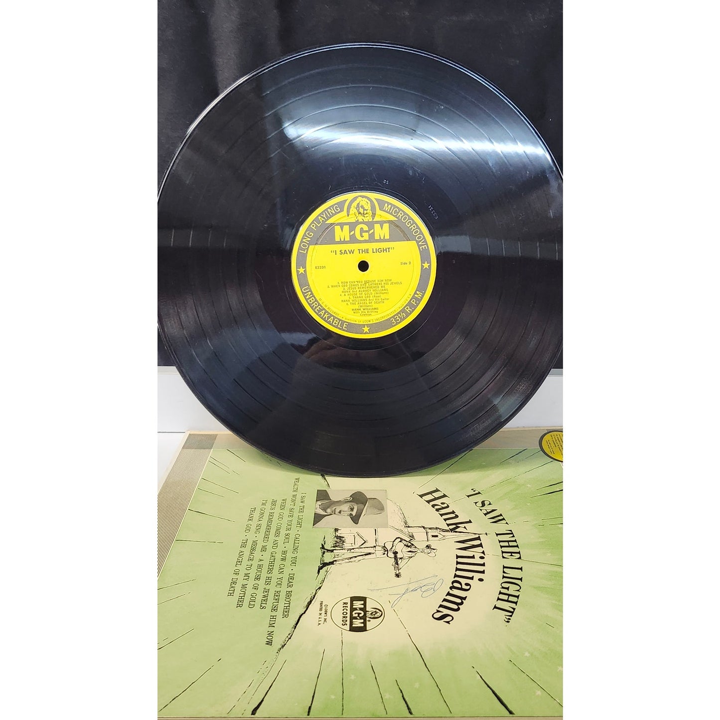 Hank Williams I Saw The Light MGM E3331 1956 LP Vinyl Record Country Gospel
