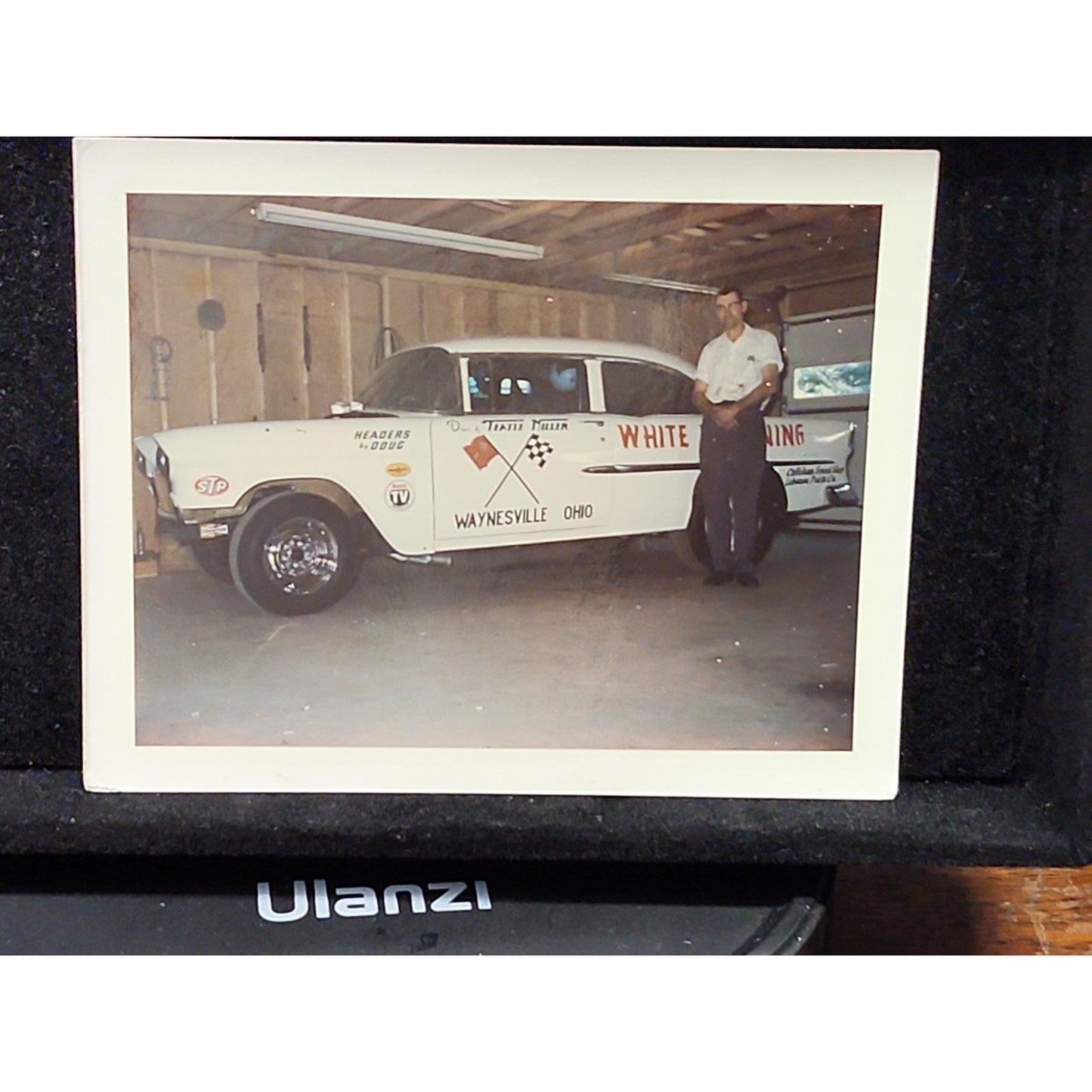 Vintage White Lightning Drag Racing Photo Teatle Miller Waynesville Ohio Chevy