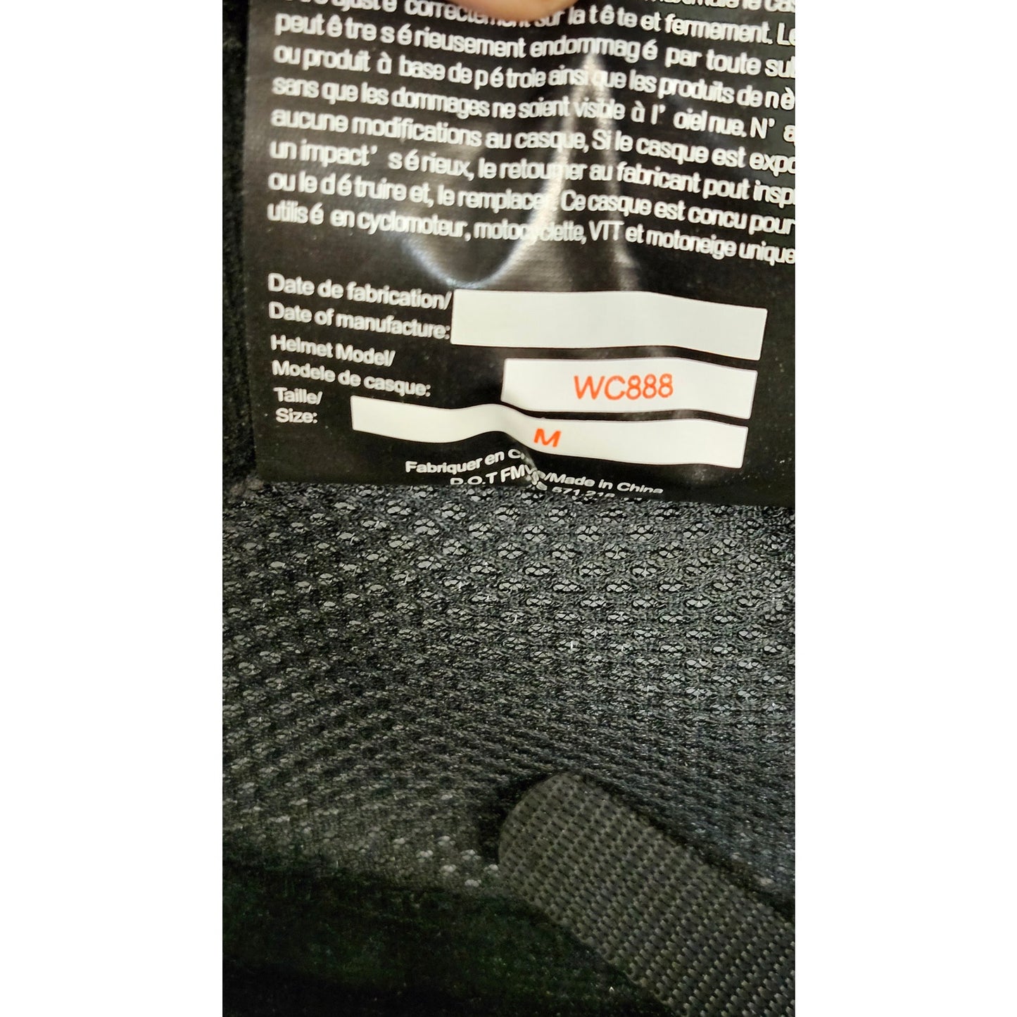 WCL Beanie Half Helmet Matte Black Motorcycle DOT Certified Size M WC888