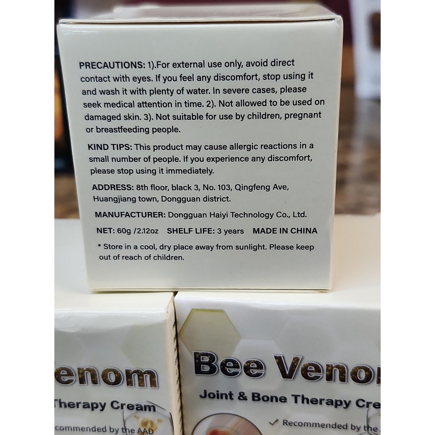 Lot Of 3 - Bee Venom Joint Relief Cream 2.12oz Each