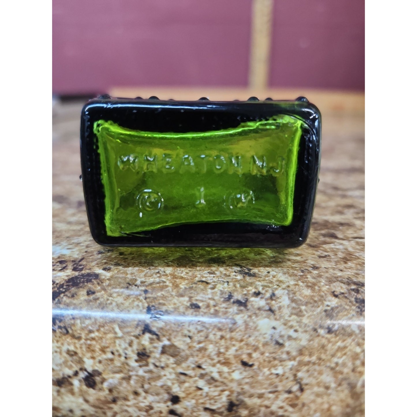 Rare Vintage Poison Medicine Bottle Wheaton Green RIP Coffin Horror Gothic