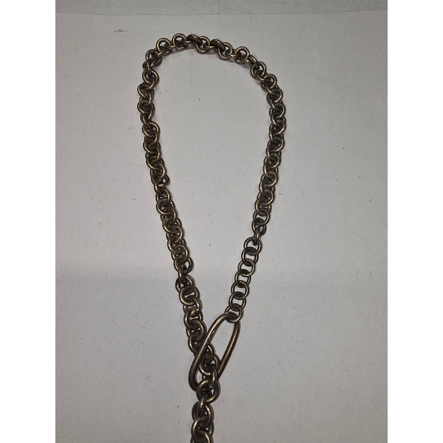 Vintage 925 Sterling Silver Four Leaf Clover Pendant Necklace Charm Thick Chain