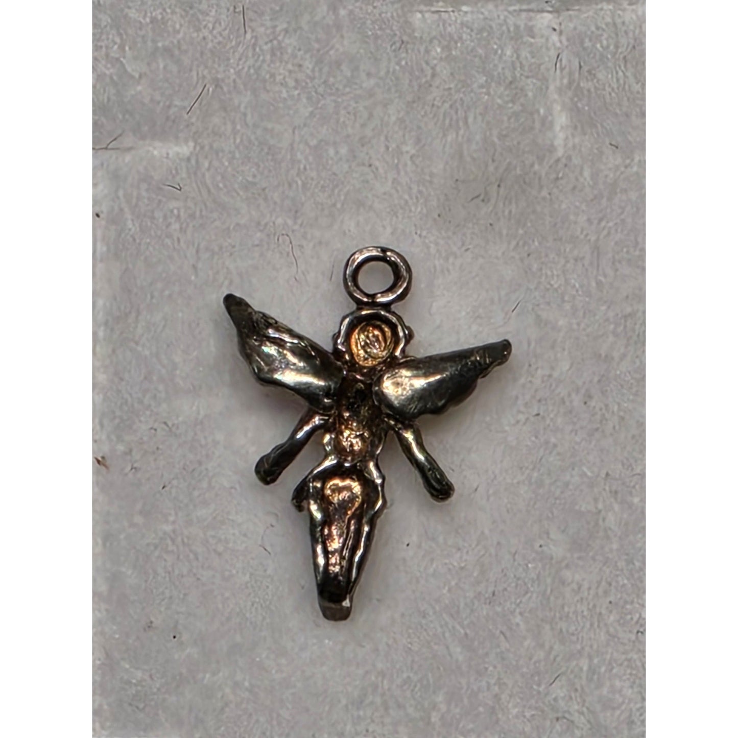 Vintage Sterling Silver Fairy Pendant Charm Winged Angel Pixie Jewelry