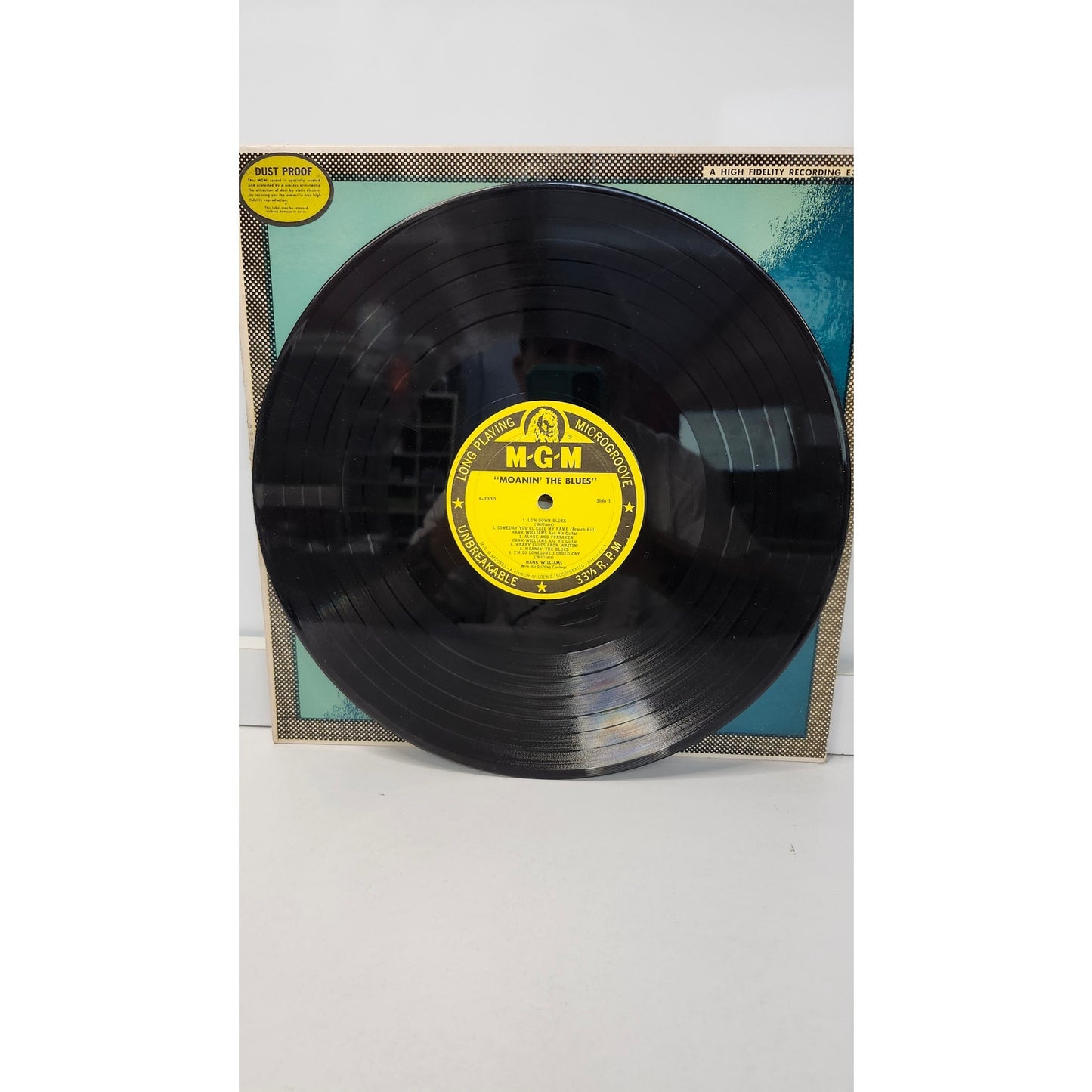 VTG 1956 Hank Williams With His Drifting Cowboys Moanin' The Blues LP MGM E3330