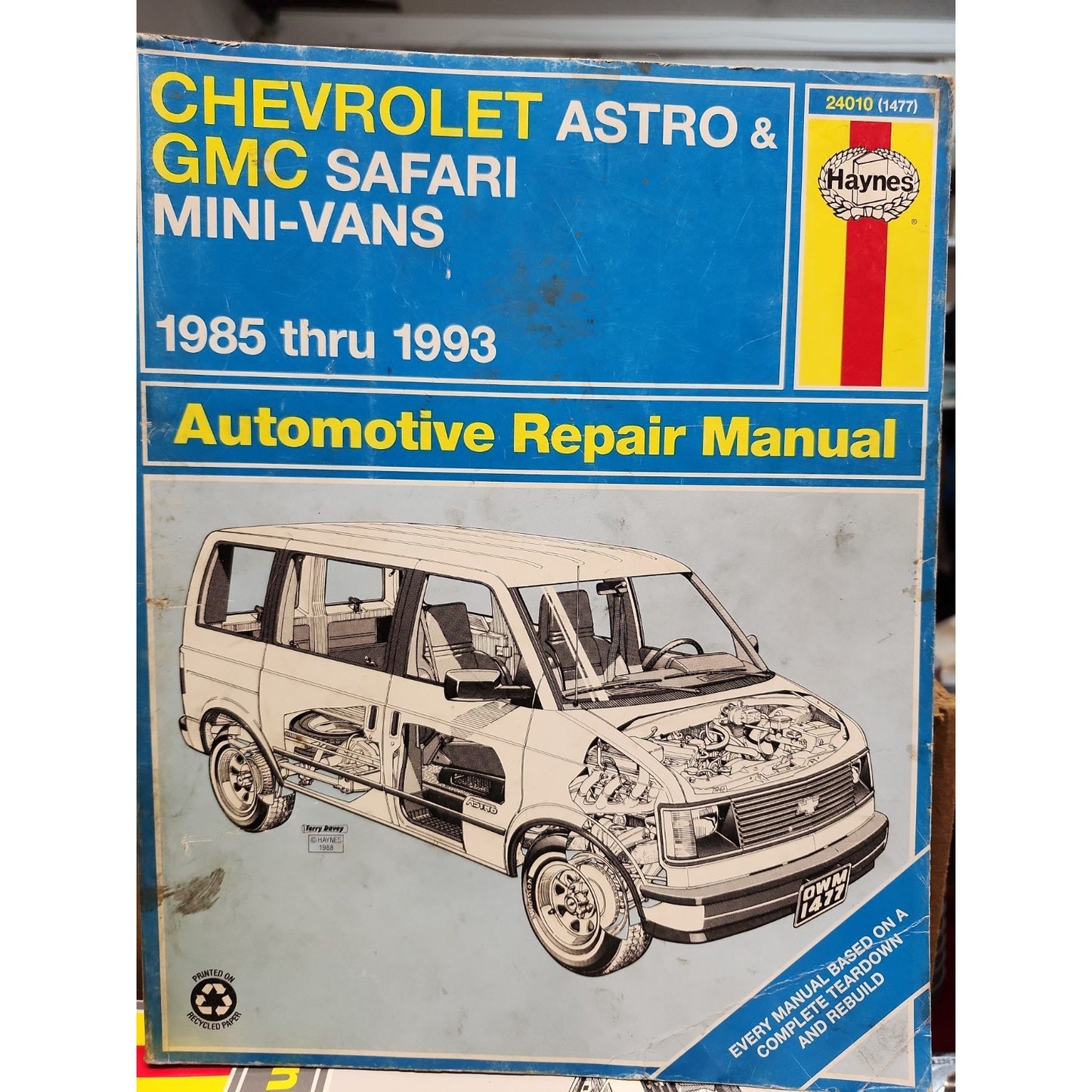 Haynes 24010 Chevrolet Astro & GMC Safari Mini-Vans 1985-1993 Repair Manual