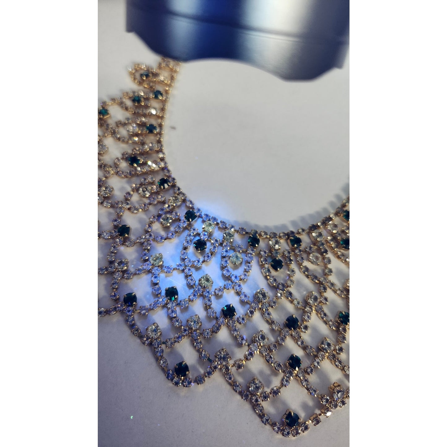JBK Jackie O Jacqueline Kennedy Collection Camrose & Kross Emerald Bib Necklace