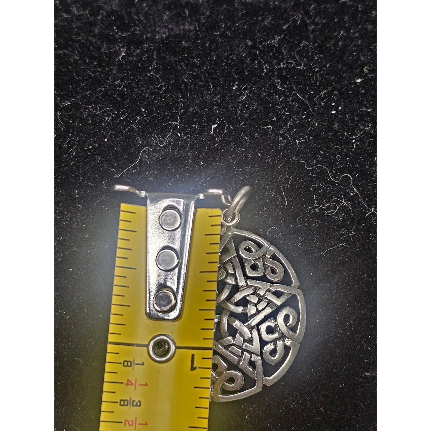Vintage 925 Sterling Silver Celtic Knot Pendant Pentacle Pentagram Acid Test