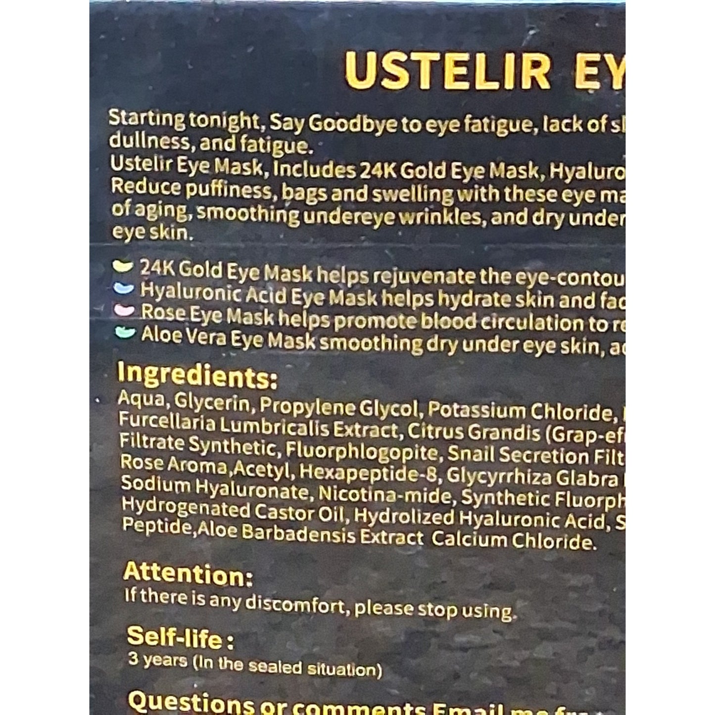 USTELIR Under Eye Patches, 40 Pairs Eye Mask for Dark Circles & Puffy Eyes NEW