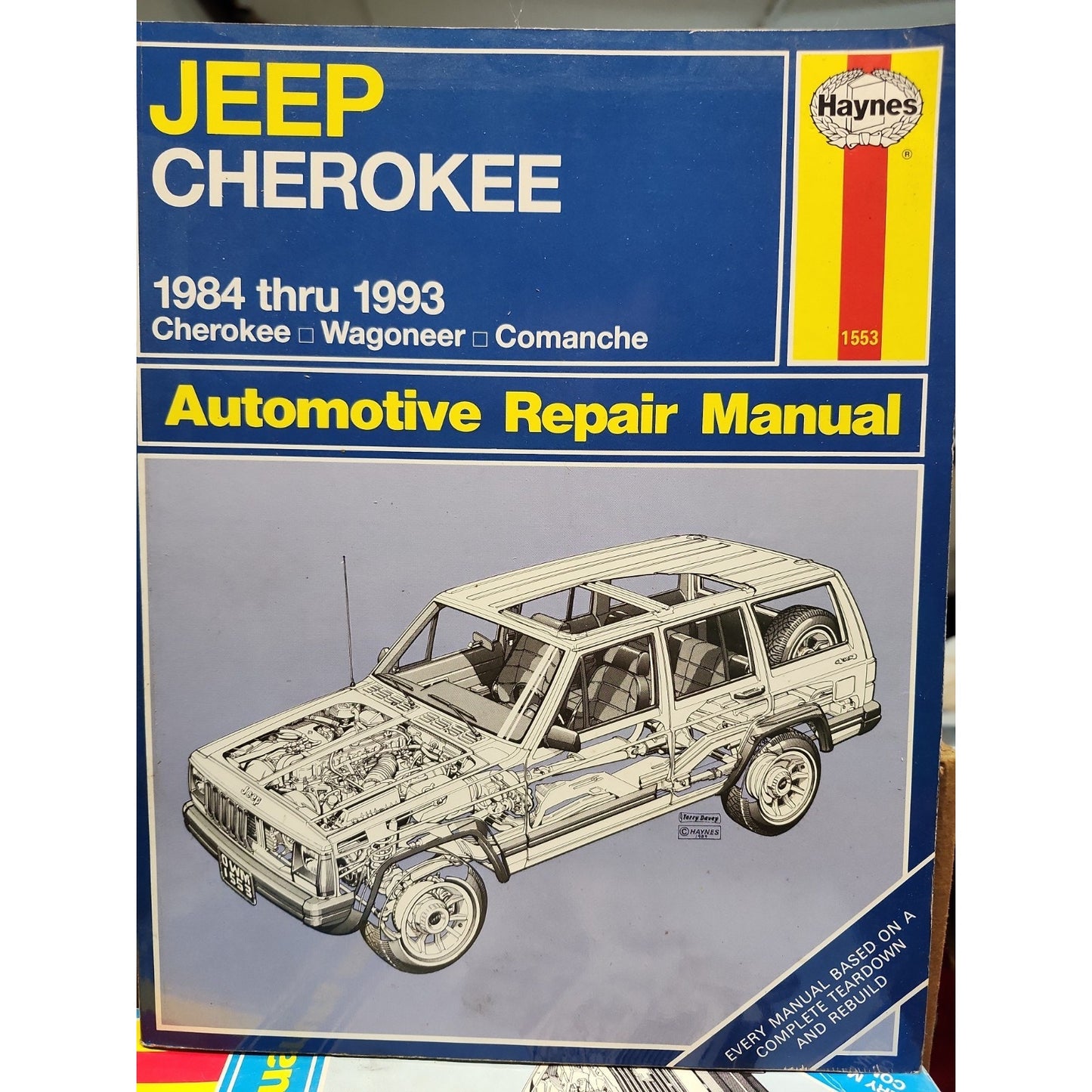 Haynes Automotive Repair Manual 1553 Jeep Cherokee 1984 thru 1993