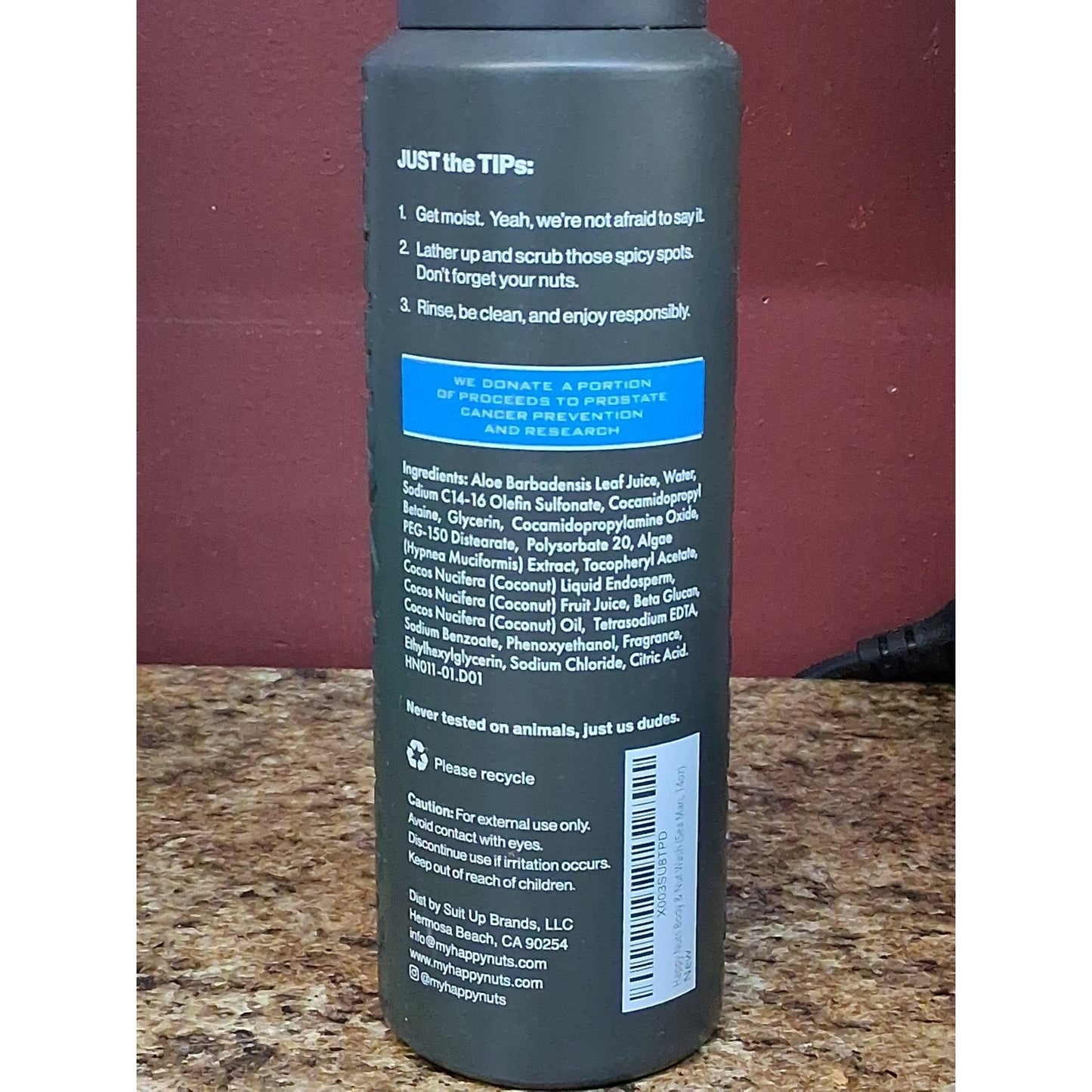 Happy Nuts Body & Nut Wash Sea Man W/ Algae Extract, 14 oz.