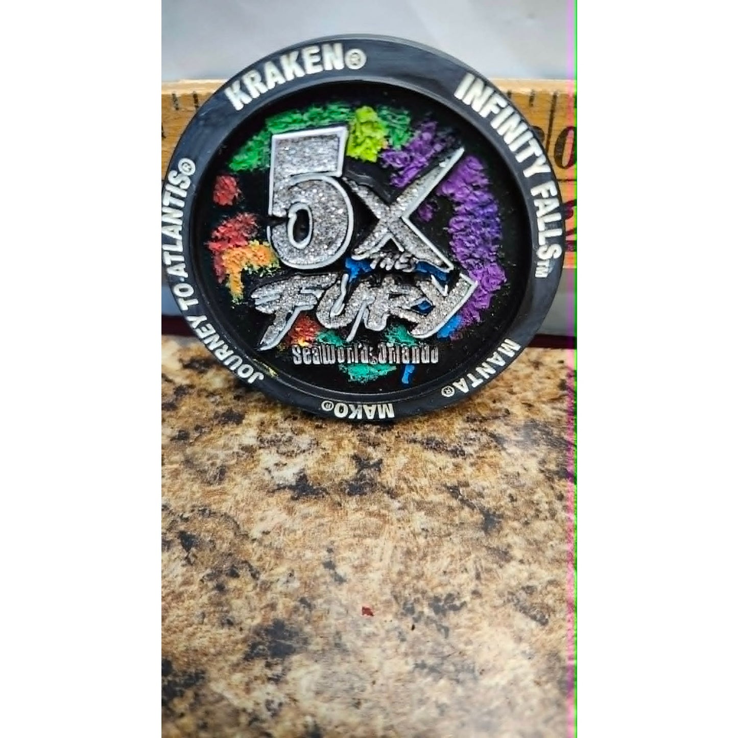 New SeaWorld 5x The Fury Refrigerator Magnet Theme Park Souvenir