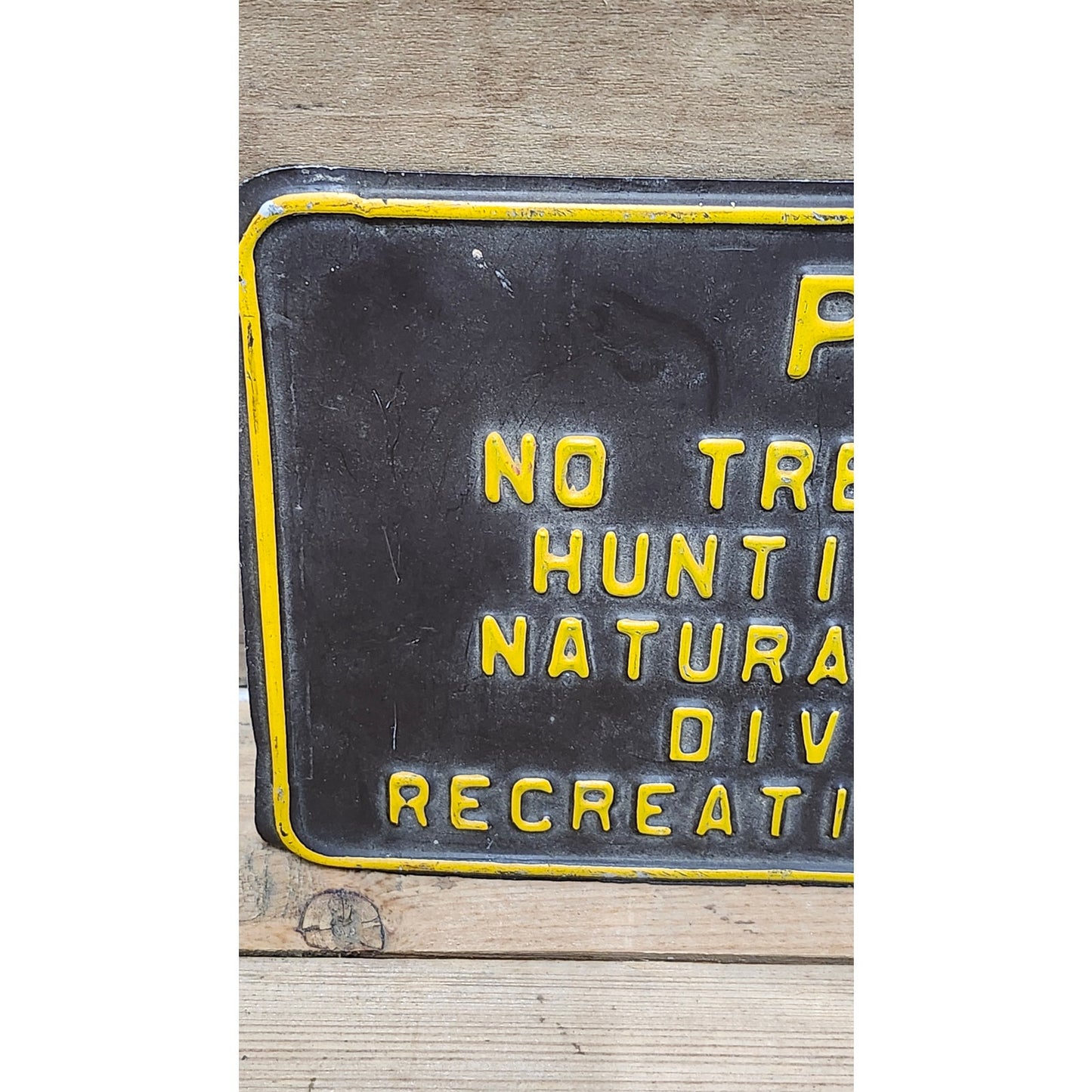 VTG Posted No Trespassing Or Hunting Dept of Natural Resources Metal Sign 6"x12"