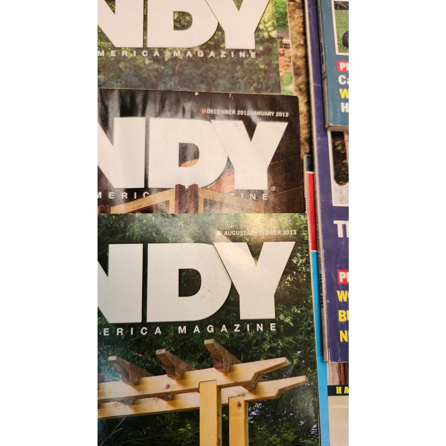 Mixed Lot of 9 Handy & Home Mechanix DIY Home Improvement Woodworking Magazines