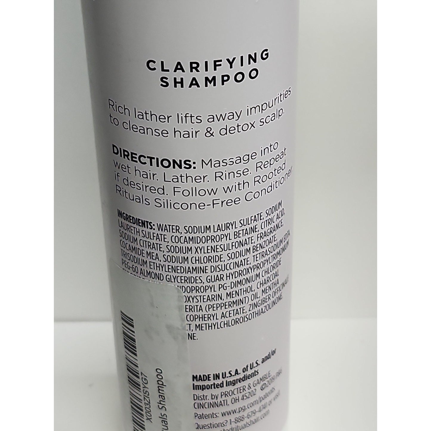 Rooted Rituals Clarifying Shampoo Charcoal Ginger Root Detox Discontinued HTF