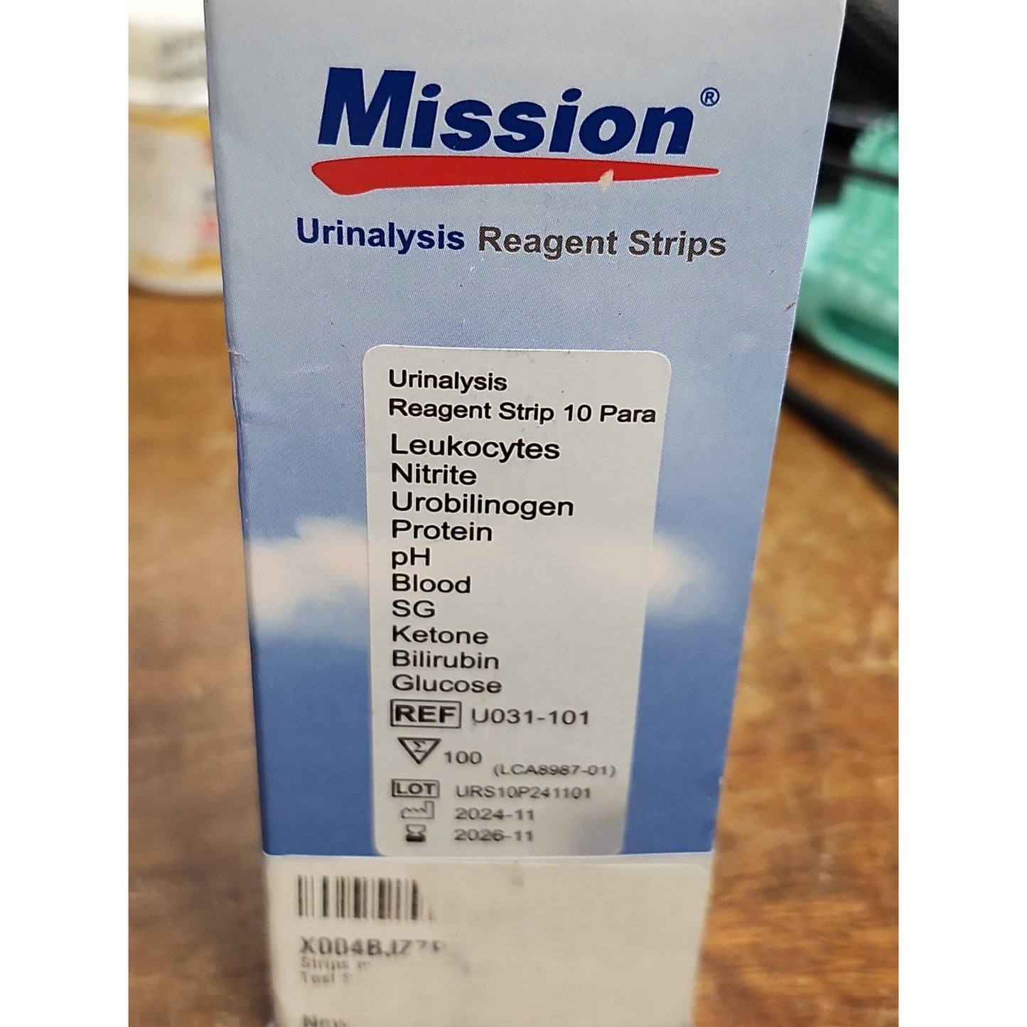 Mission 10 Parameters Urinalysis Reagent 100 Strips | Free shipping 11/2026