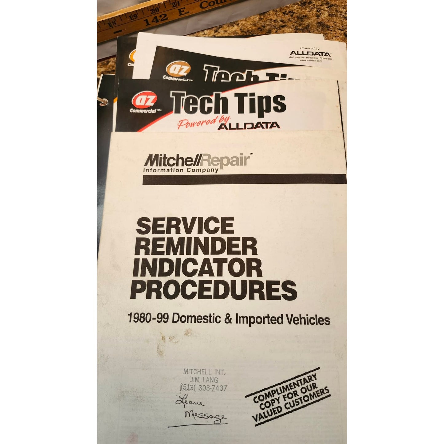 NAPA AutoCare Tech Tips Binder Alldata Mitchell Repair Chrysler Service Manuals