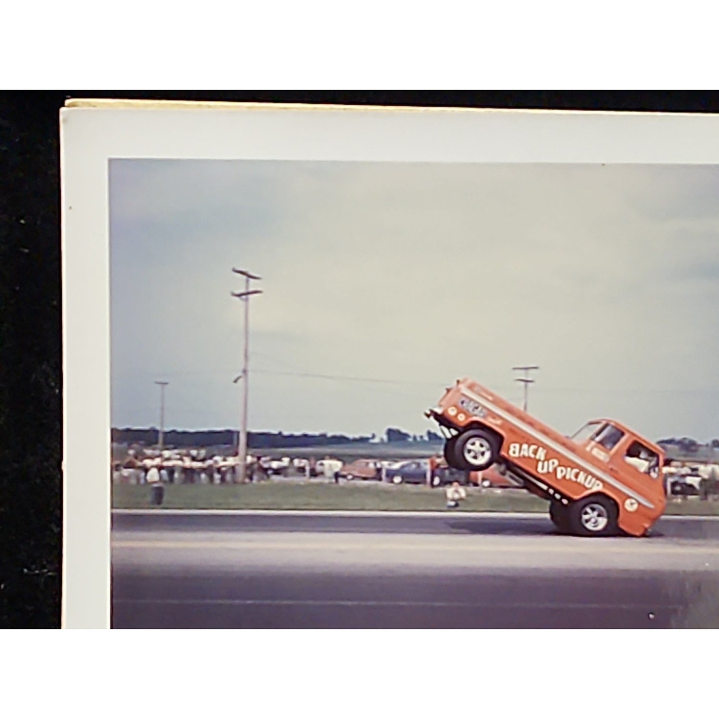 Vintage Original Racing Photograph "Back Up Pickup" At National Trail Raceway