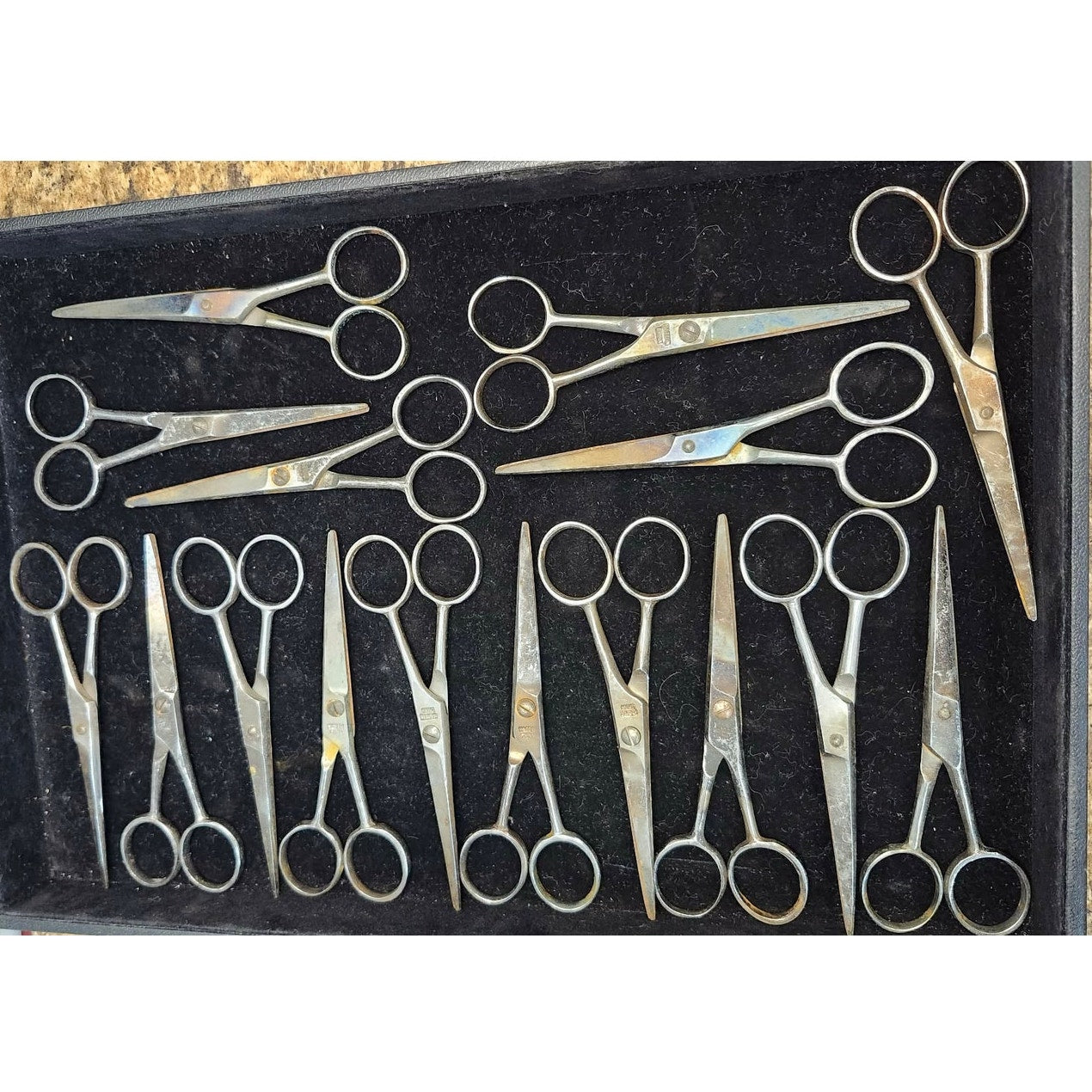 Vintage Hair Shears Scissors Bulk Lot 19 Steel Salon Barber Cutting Tools
