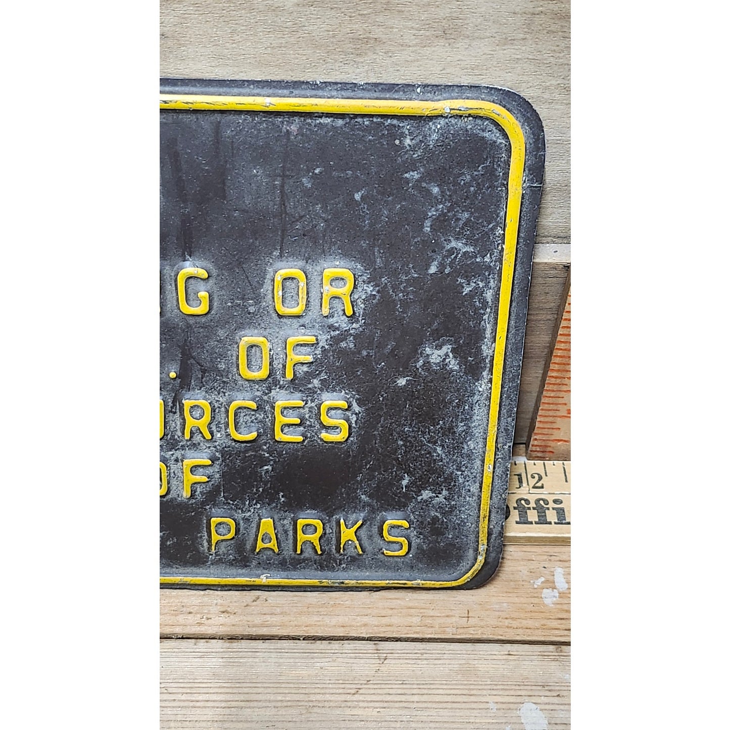 VTG Posted No Trespassing Or Hunting Dept of Natural Resources Metal Sign 6"x12"