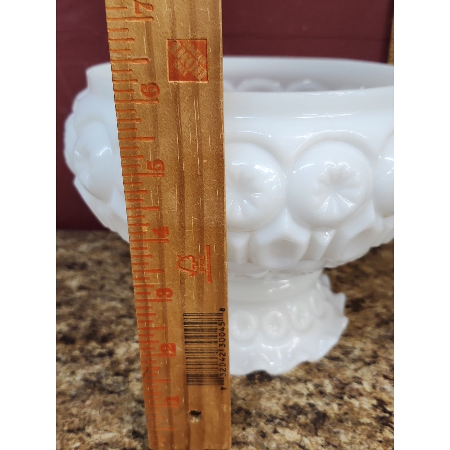 Vintage LE Smith Milk Glass Moon & Star Lamp Shade 6 3/4" Fitter 6" tall