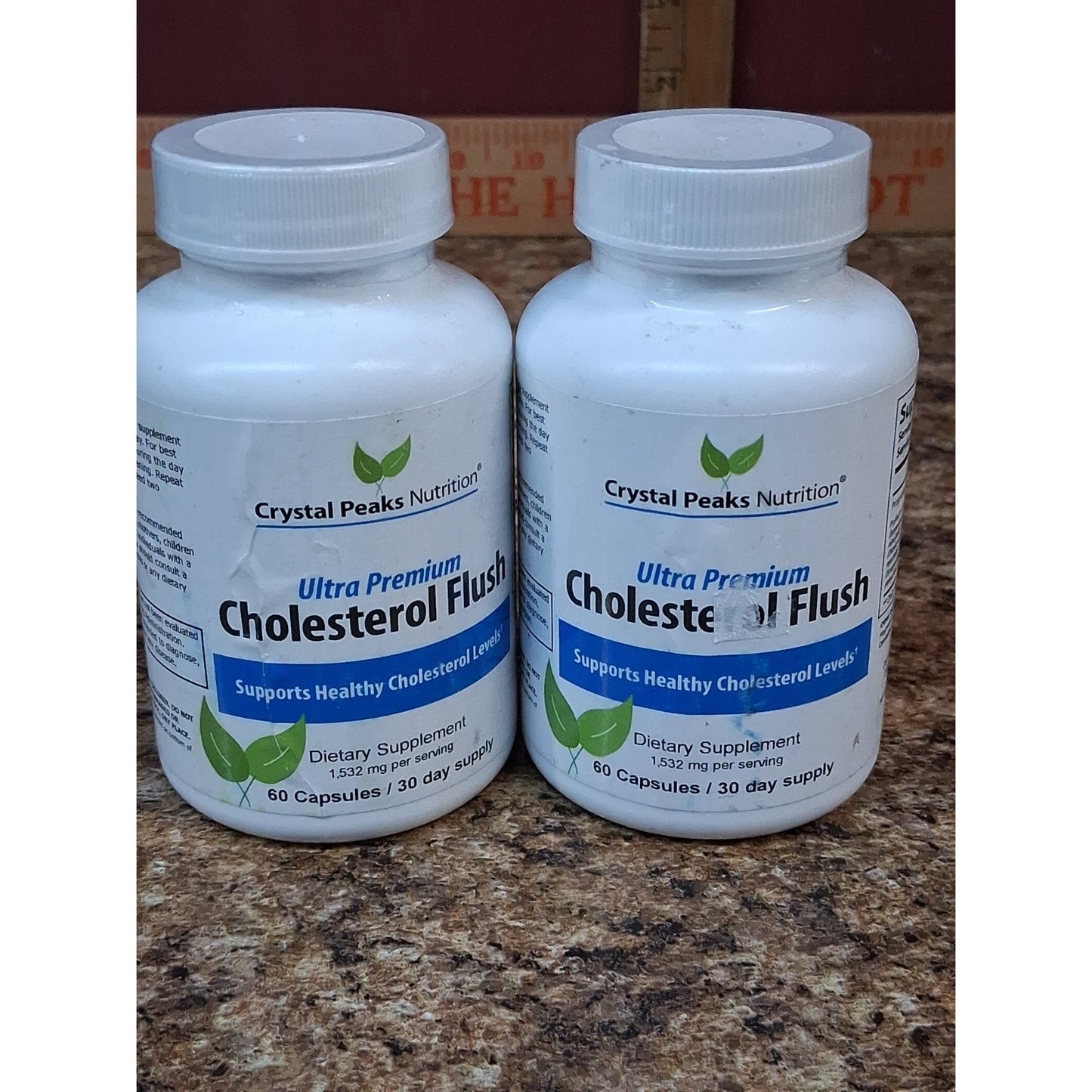 2 Pack CRYSTAL PEAKS NUTRITION Cholesterol Flush 120 Count Total