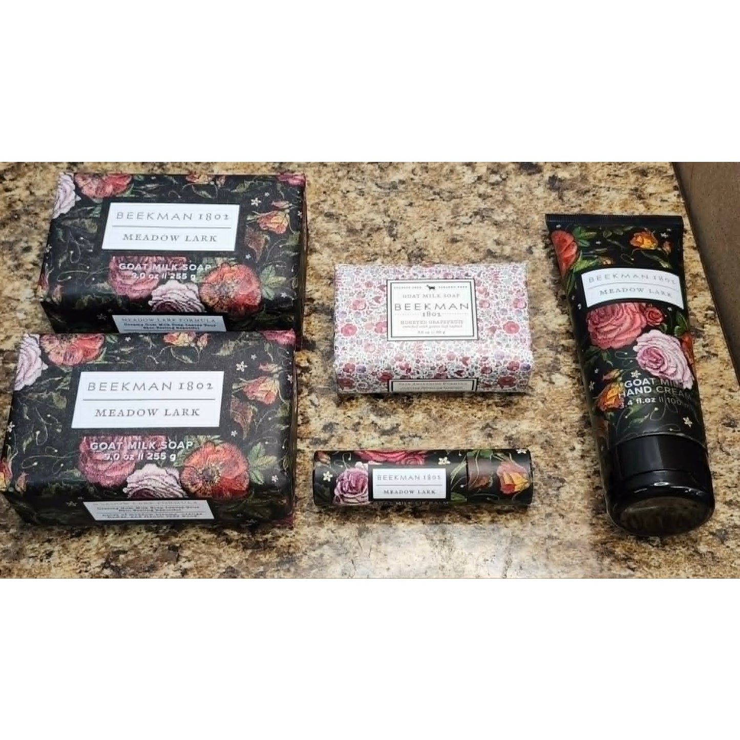 Beekman 1802 Goat Milk Gift Set Soap Lip Balm Hand Cream