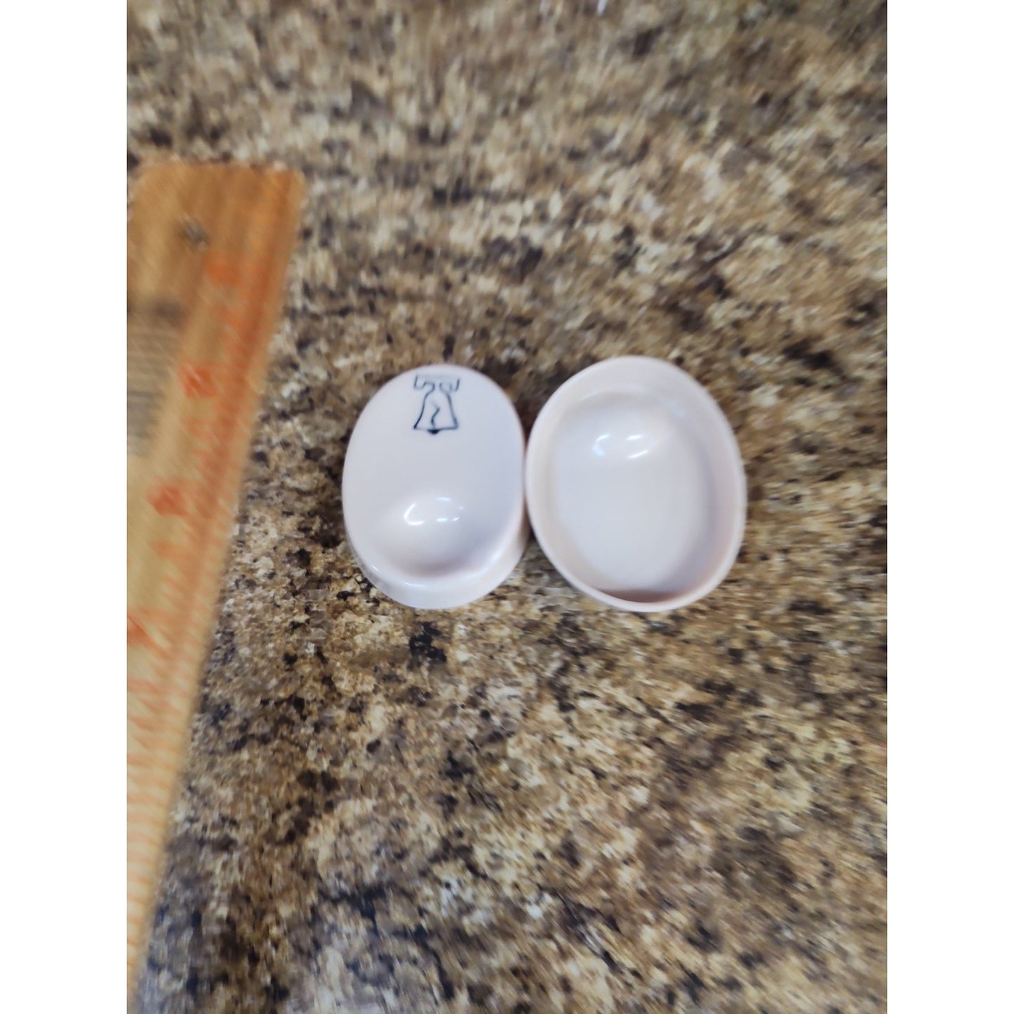 Lot Of 2 Vintage Open Salt Cellars Liberty Bell Restaurant Ware