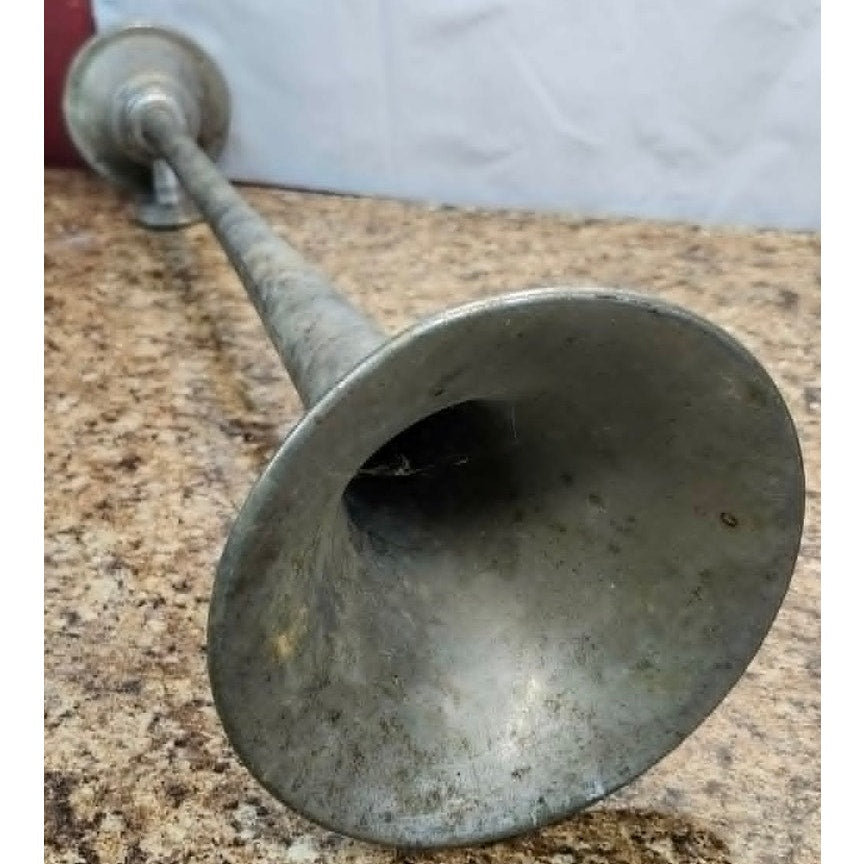 Vintage Grover Products Los Angeles Air Horn Single Trumpet Gray Semi Truck 24"