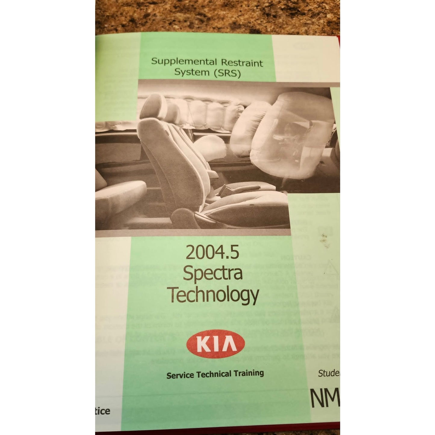 Kia University Training 2004.5 Spectra Service Technical Training Manual Book