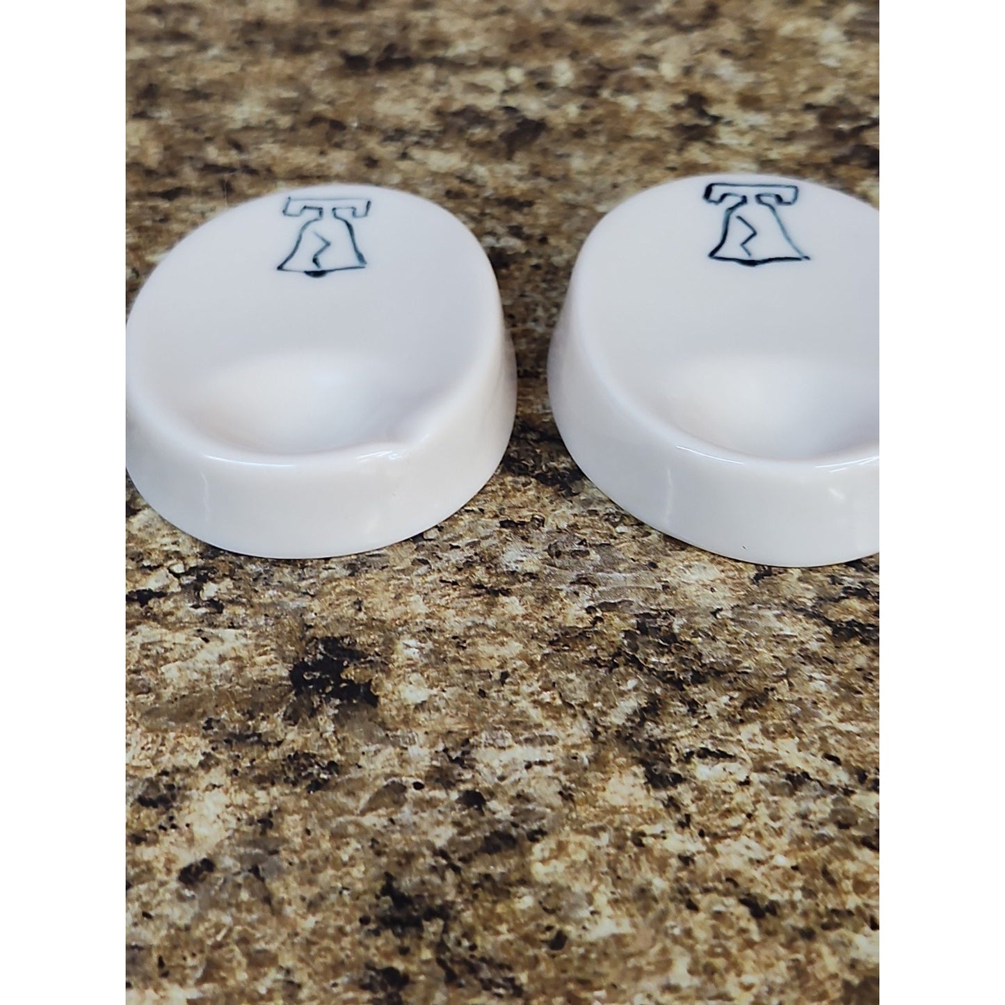 Lot Of 2 Vintage Open Salt Cellars Liberty Bell Restaurant Ware