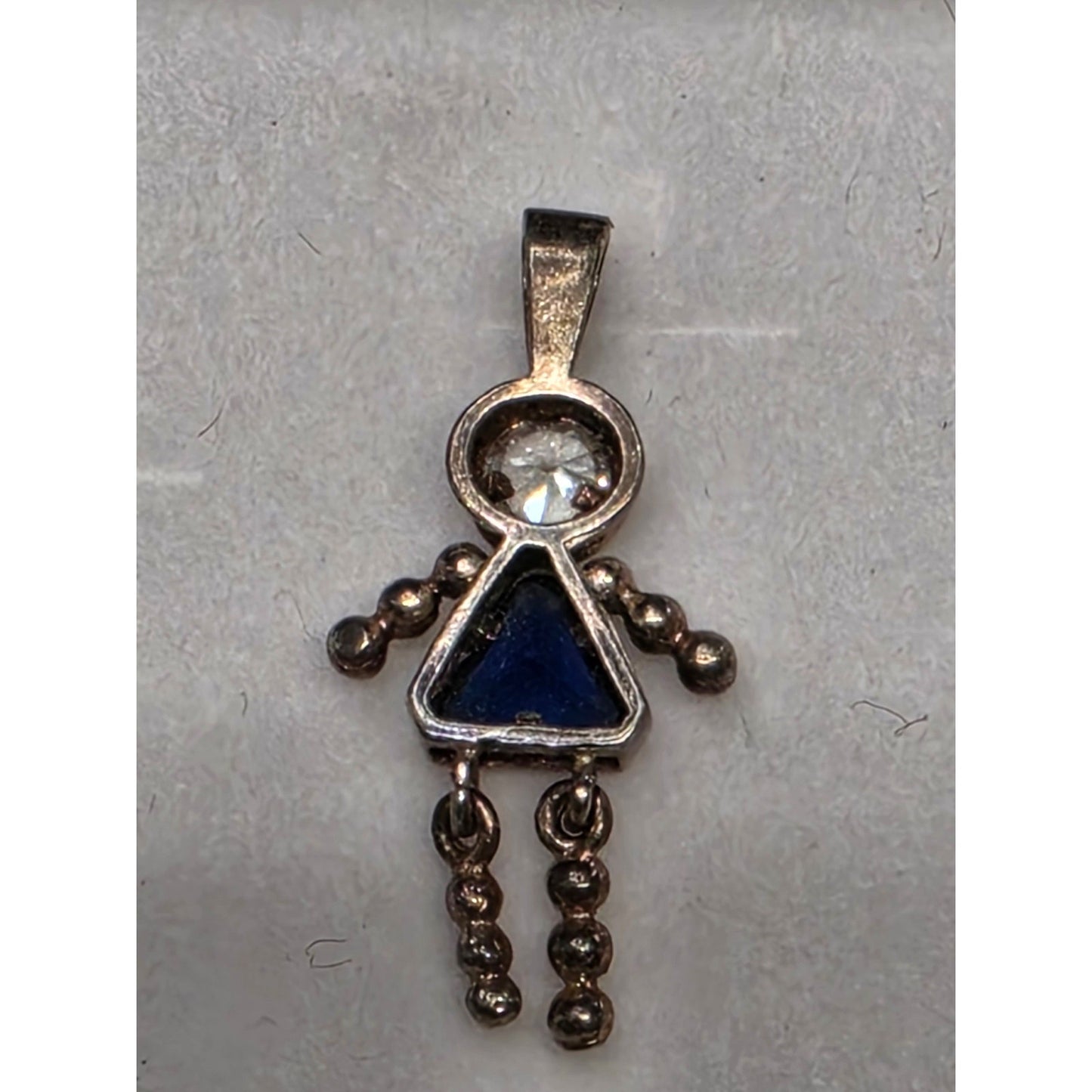 Signature Sterling Silver Figural Geometric Dangle Pendant
