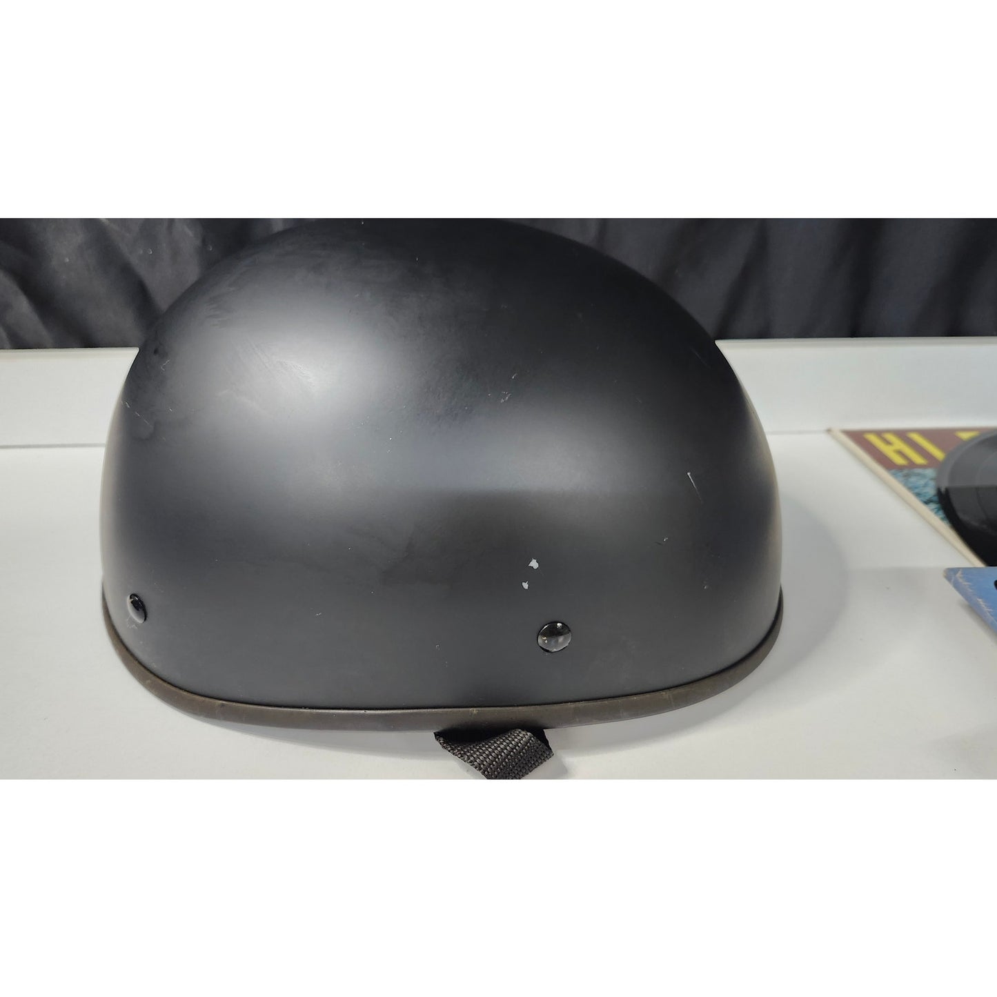 WCL Beanie Half Helmet Matte Black Motorcycle DOT Certified Size M WC888