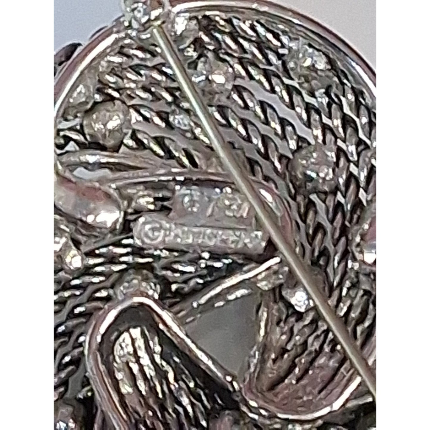 VTG Boucher Signed Silver Tone Celtic Knot Brooch Pin Mid-Century # 6737