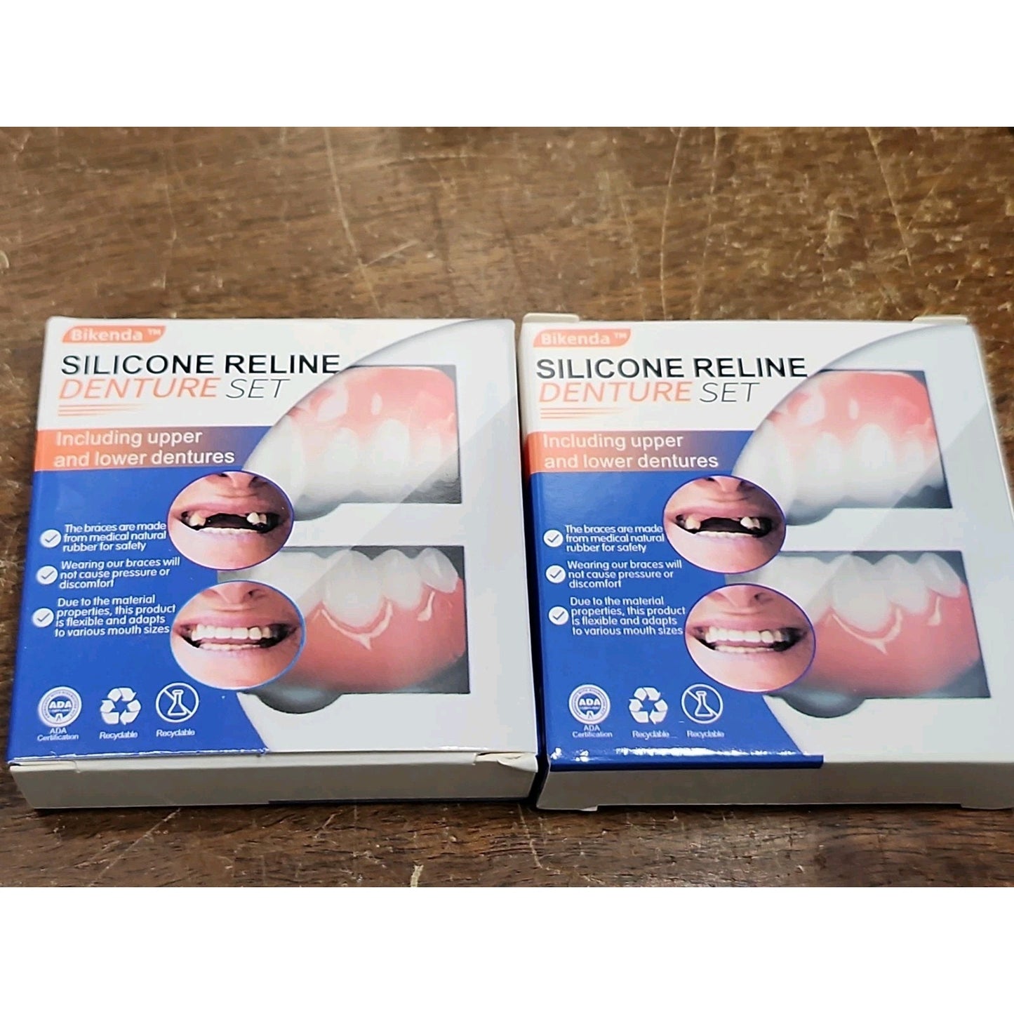 Lot of 2 Bikenda Denture Set Bikenda Silicone Reline Denture Set Upper And Lower