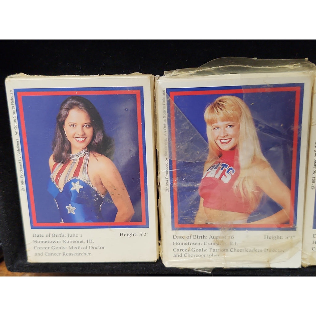 Lot Of 3 Packs 1994 Sideliners Patriots Cheerleaders NFL Trading Card Sets
