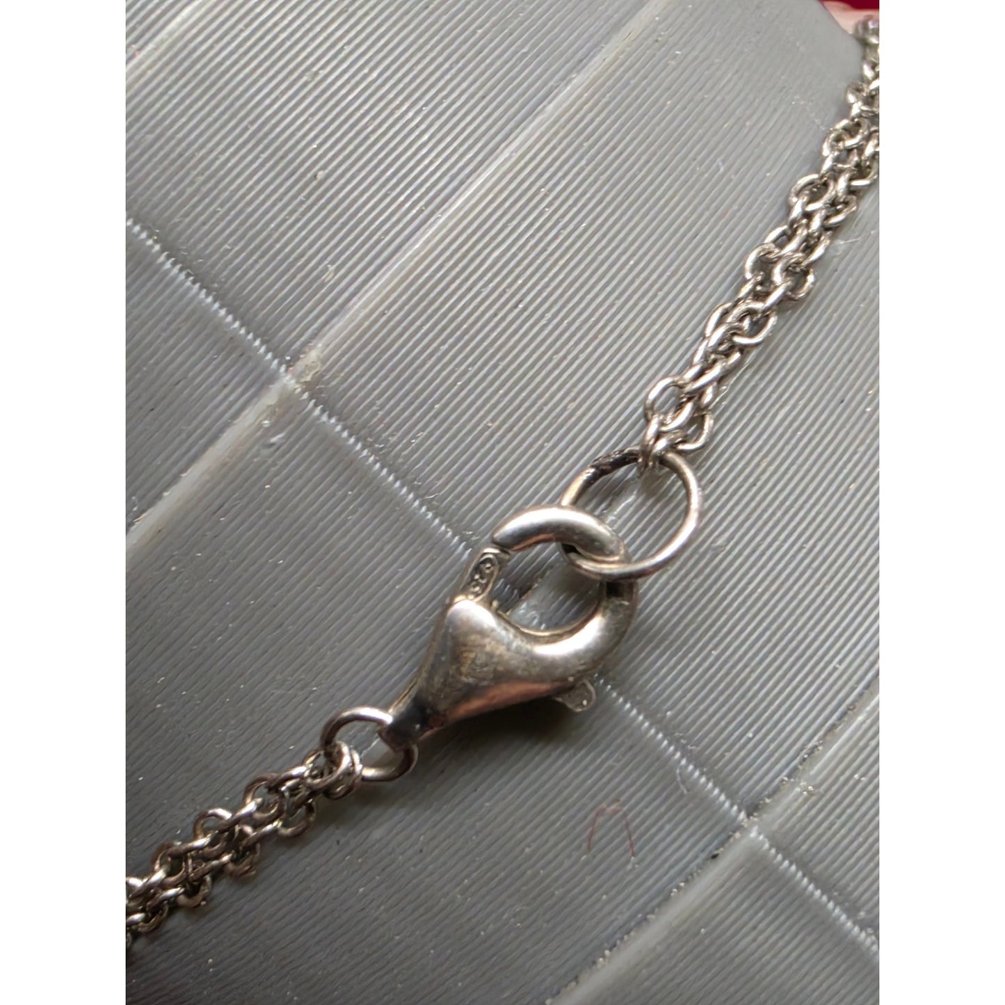 Sterling Silver Infinity Elegant Bracelet Womens Double Chain Size 7.25