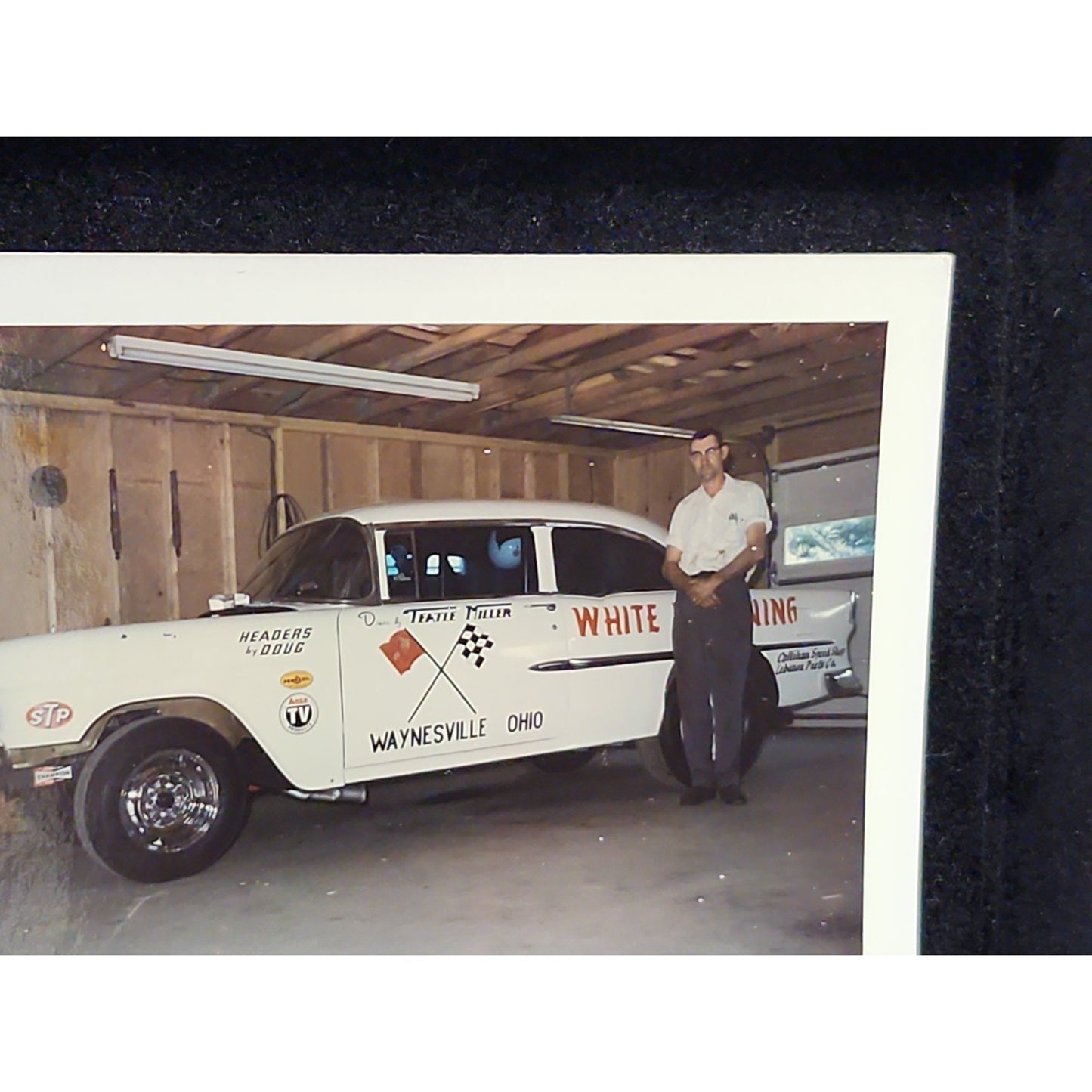 Vintage White Lightning Drag Racing Photo Teatle Miller Waynesville Ohio Chevy