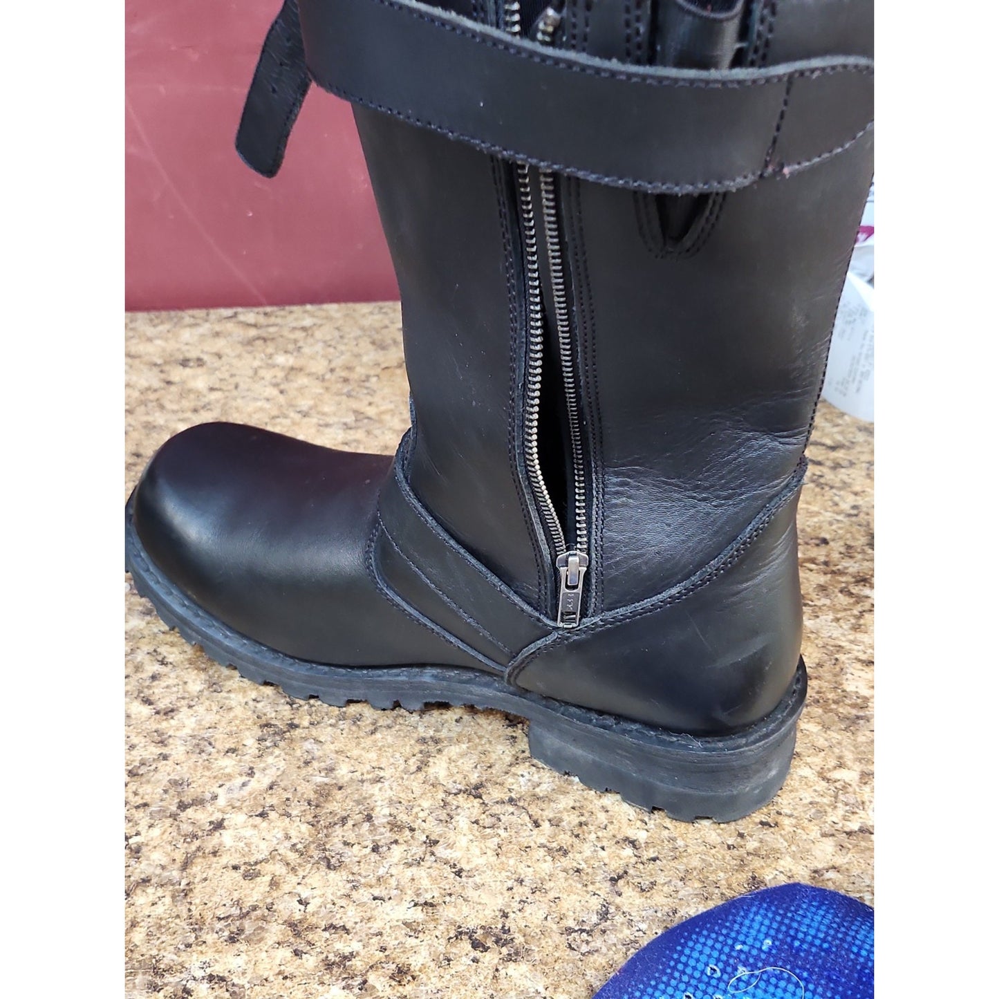 Milwaukee Leather 9020W Men's Black Leather WIDE Width Engineer Motorcycle Boots