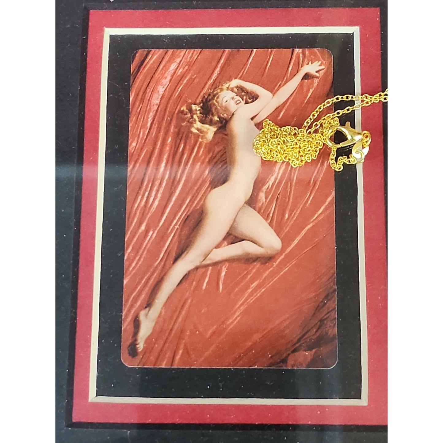 TWO INDIVIDUALLY MATTED AND FRAMED VINTAGE MARILYN MONROE PLAYBOY PLAYING CARDS
