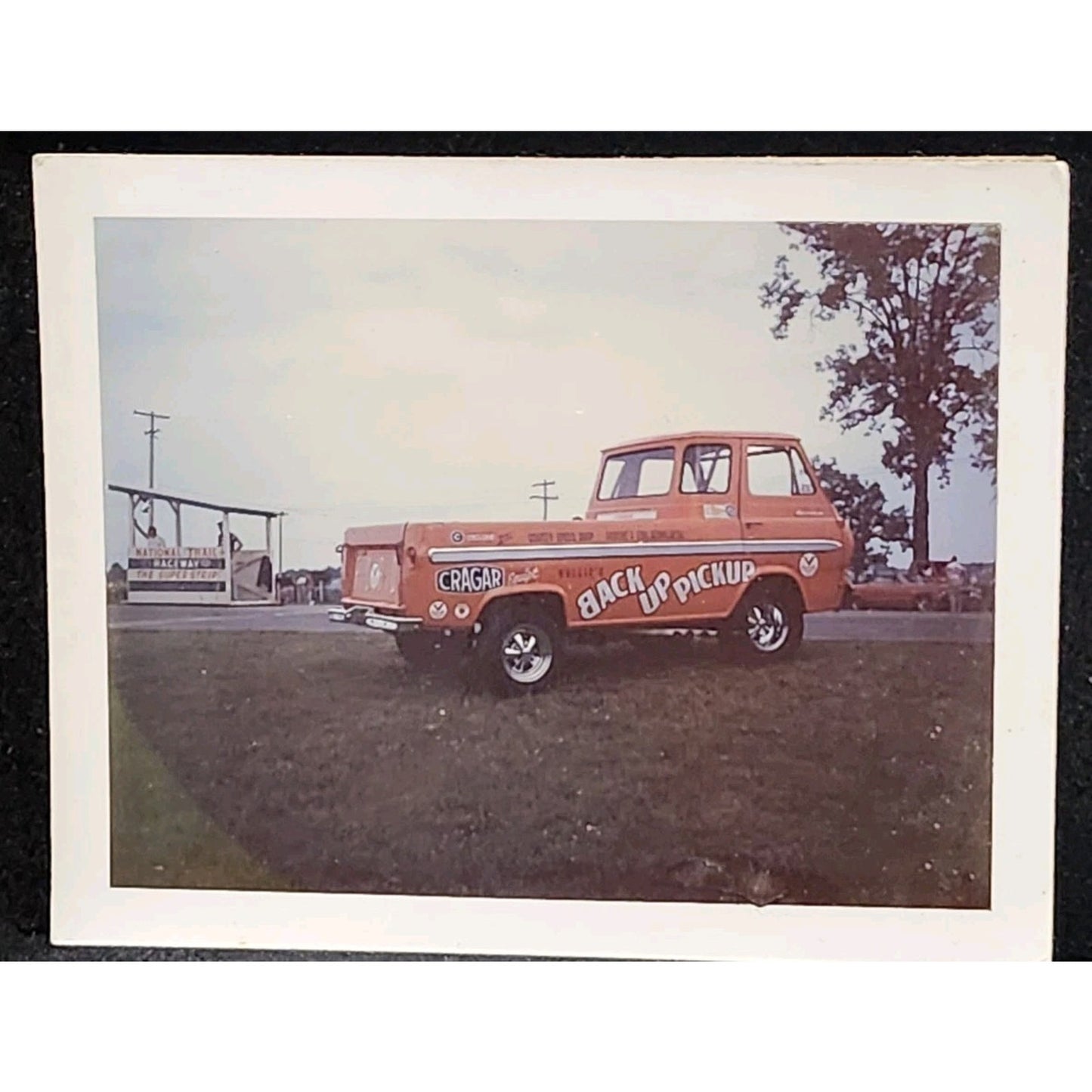 Vintage Original Racing Photograph "Back Up Pickup" At National Trail Raceway
