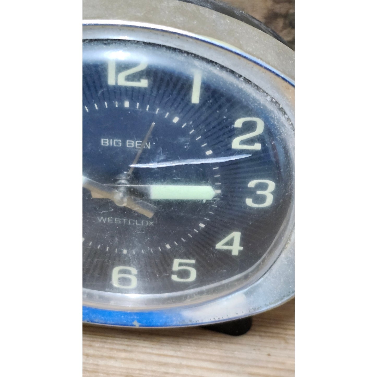 Vintage Westclox Big Ben Alarm Clock Black Face Chrome Trim Wind Up Manual USA