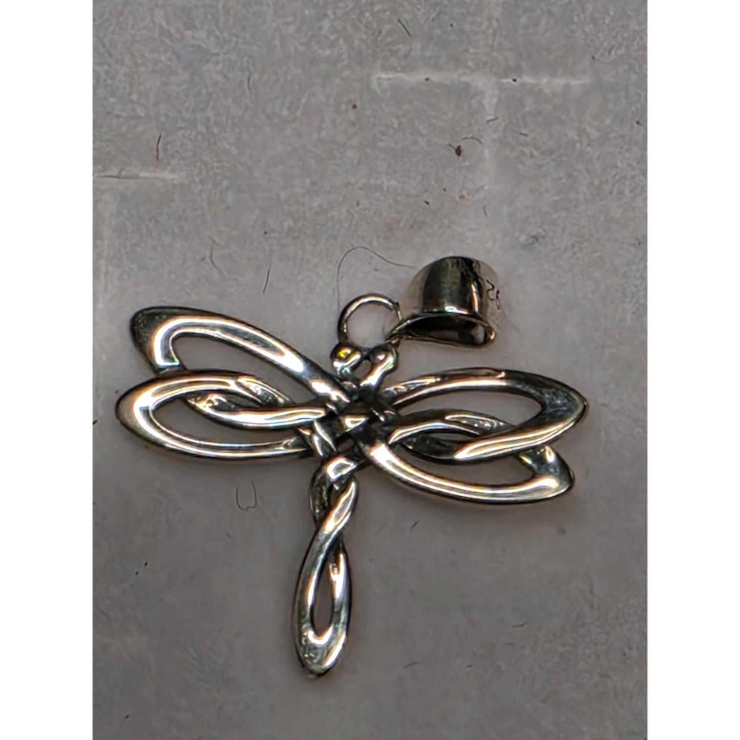 Sterling Silver Celtic Knot Dragonfly Pendant Insect Charm