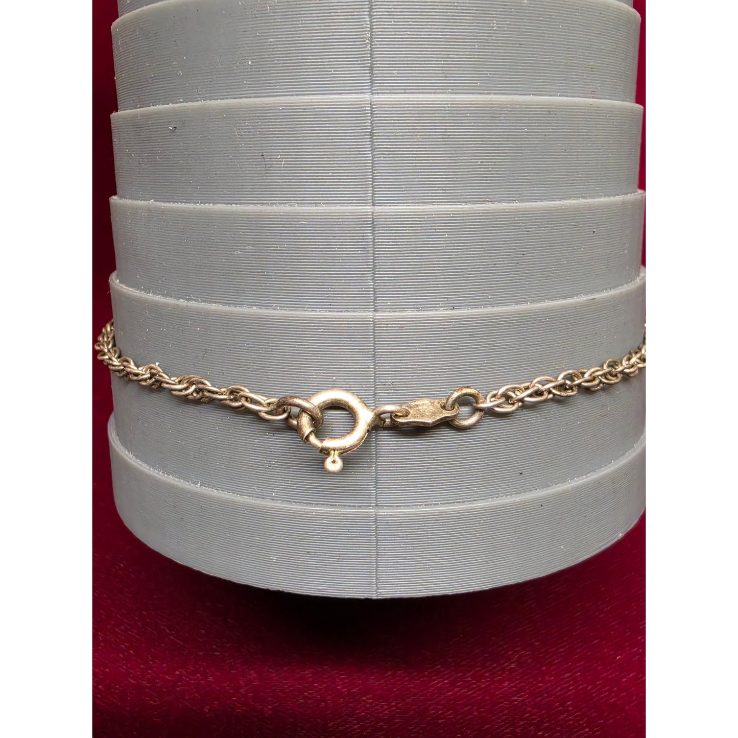 Vintage 925 Sterling Silver Star Link Charm Bracelet Rope Chain 9 Inch Italy