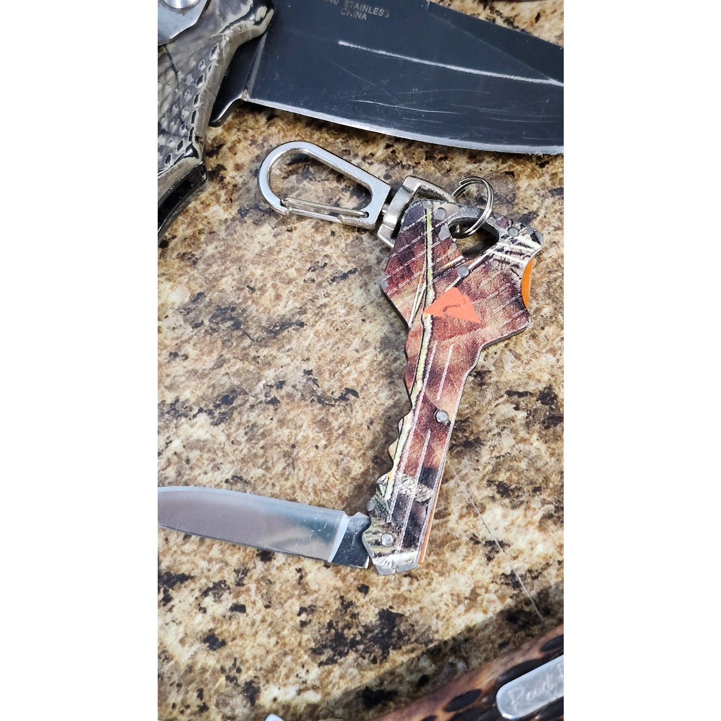 Rough Rider 3 Blade Folding Pocket Knife Brown Bone Handle Stainless Steel Lot