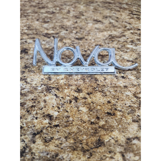 Vintage 1968-1972 Chevy Nova By Chevrolet Trunk Lid Emblem Badge OEM #8728940