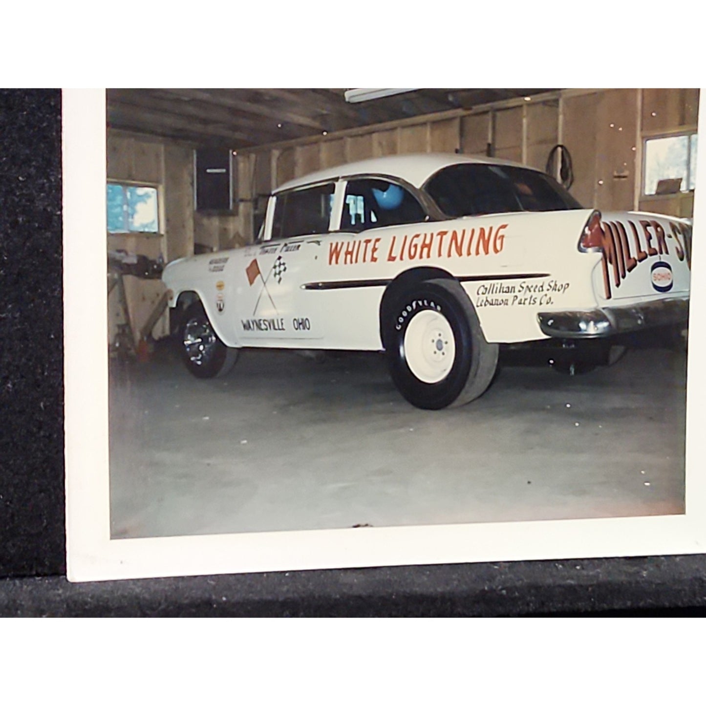 Vintage White Lightning Drag Racing Photo Teatle Miller Waynesville Ohio Chevy