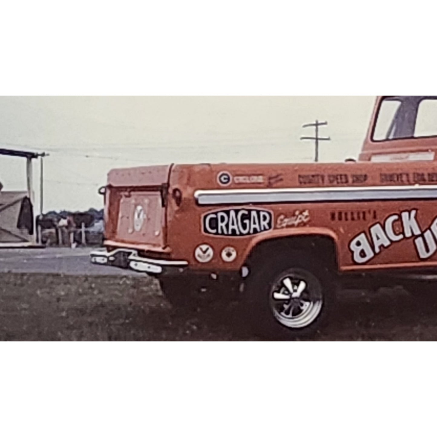 Vintage Original Racing Photograph "Back Up Pickup" At National Trail Raceway