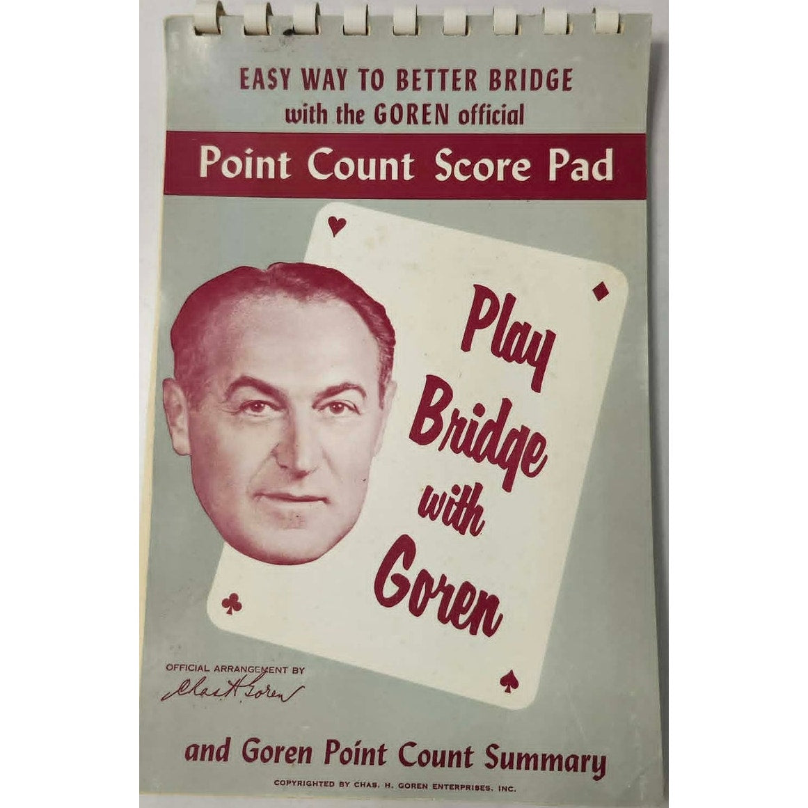 Charles Goren Bridge Card Game Score Pads Tallies Handbook Set Mid 20th Century